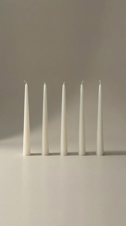 Classic Taper Candle Set – 5 pieces – 36 cm