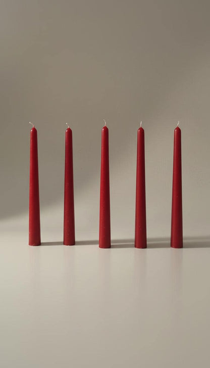Classic Taper Candle Set – 5 pieces – 25 cm