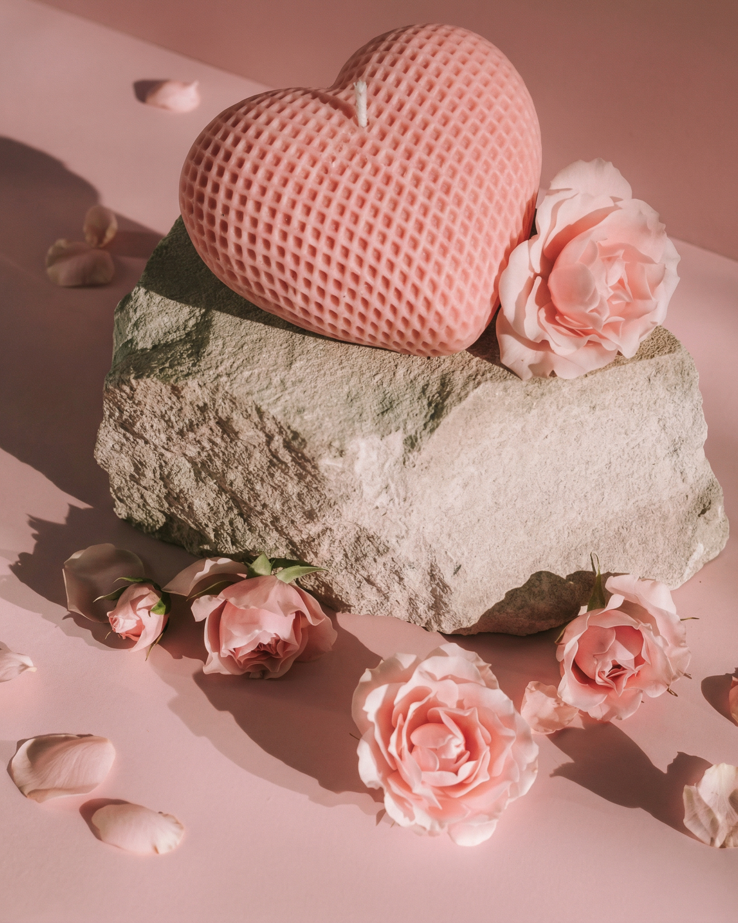 Textured Heart Candle