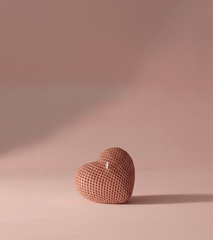Textured Heart Candle
