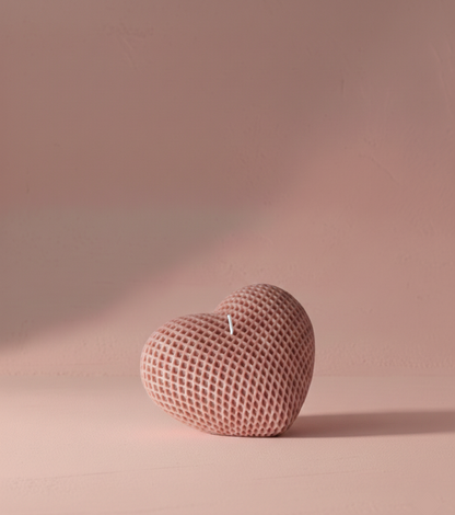 Textured Heart Candle