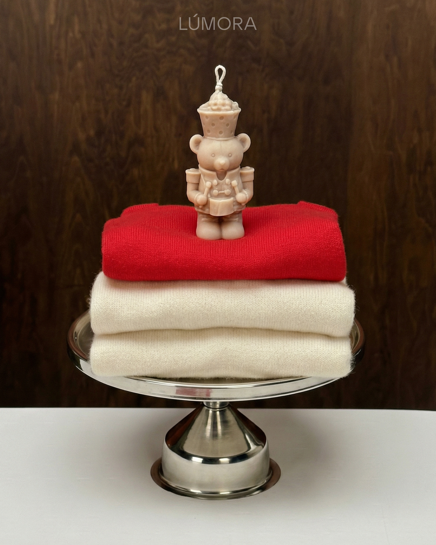 Teddy Bear Drummer Candle