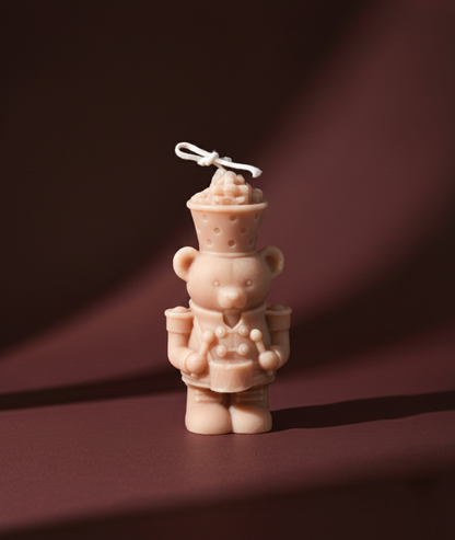 Teddy Bear Drummer Candle
