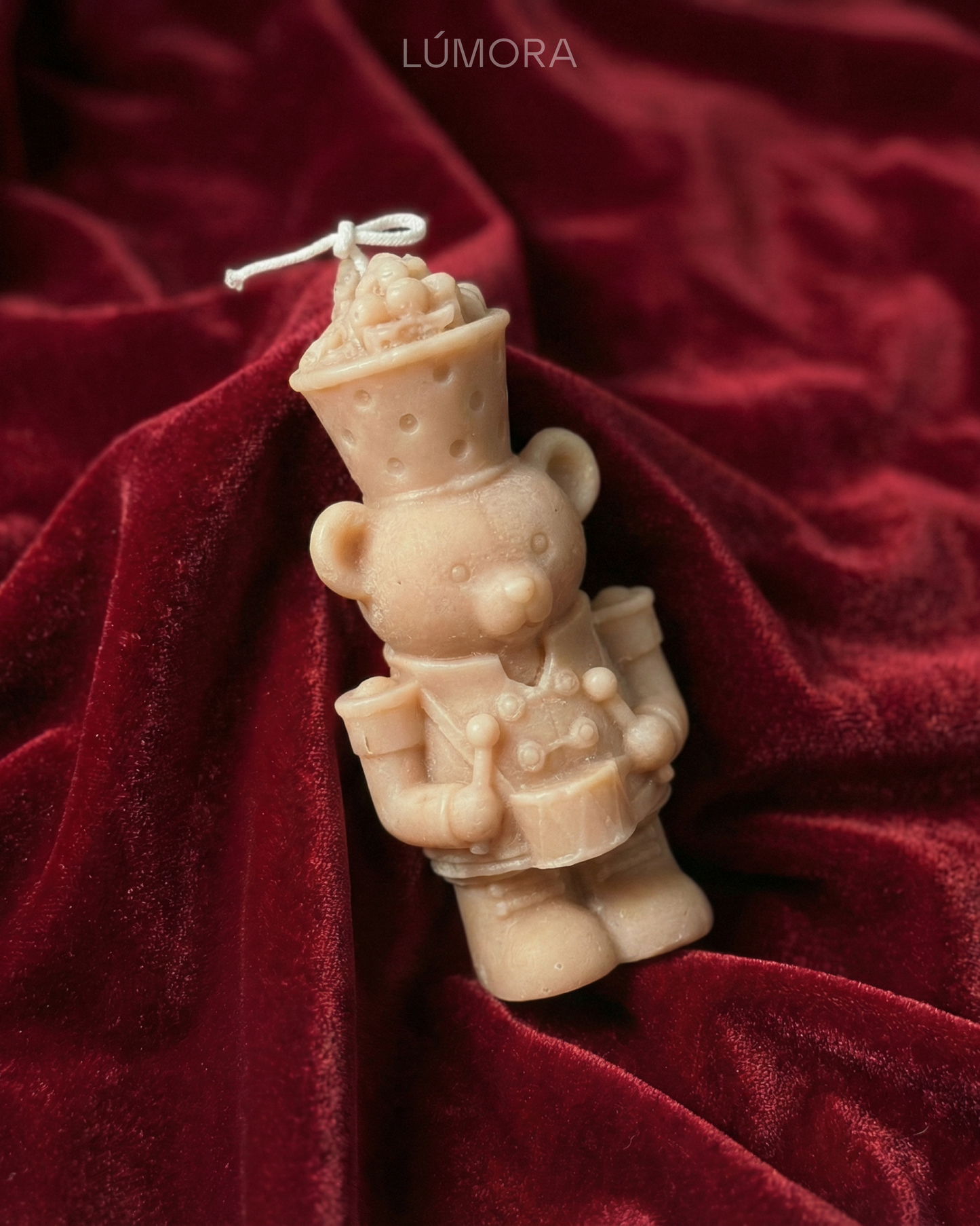 Teddy Bear Drummer Candle