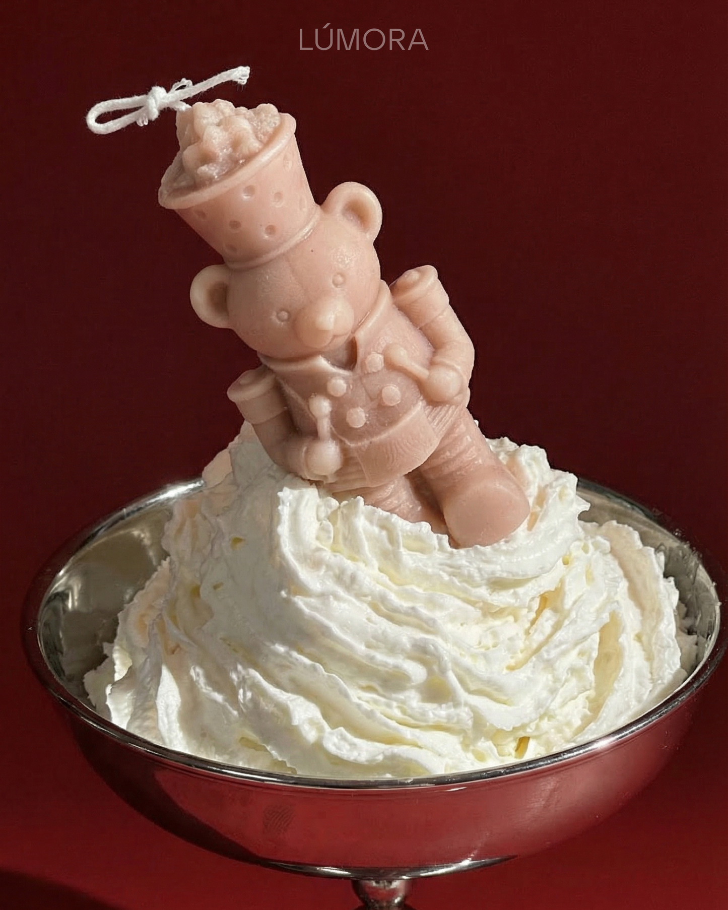 Teddy Bear Drummer Candle