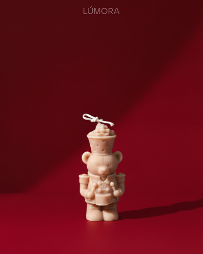 Teddy Bear Drummer Candle